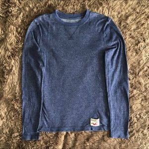 Blue Long Sleeve Crewneck T-Shirt
